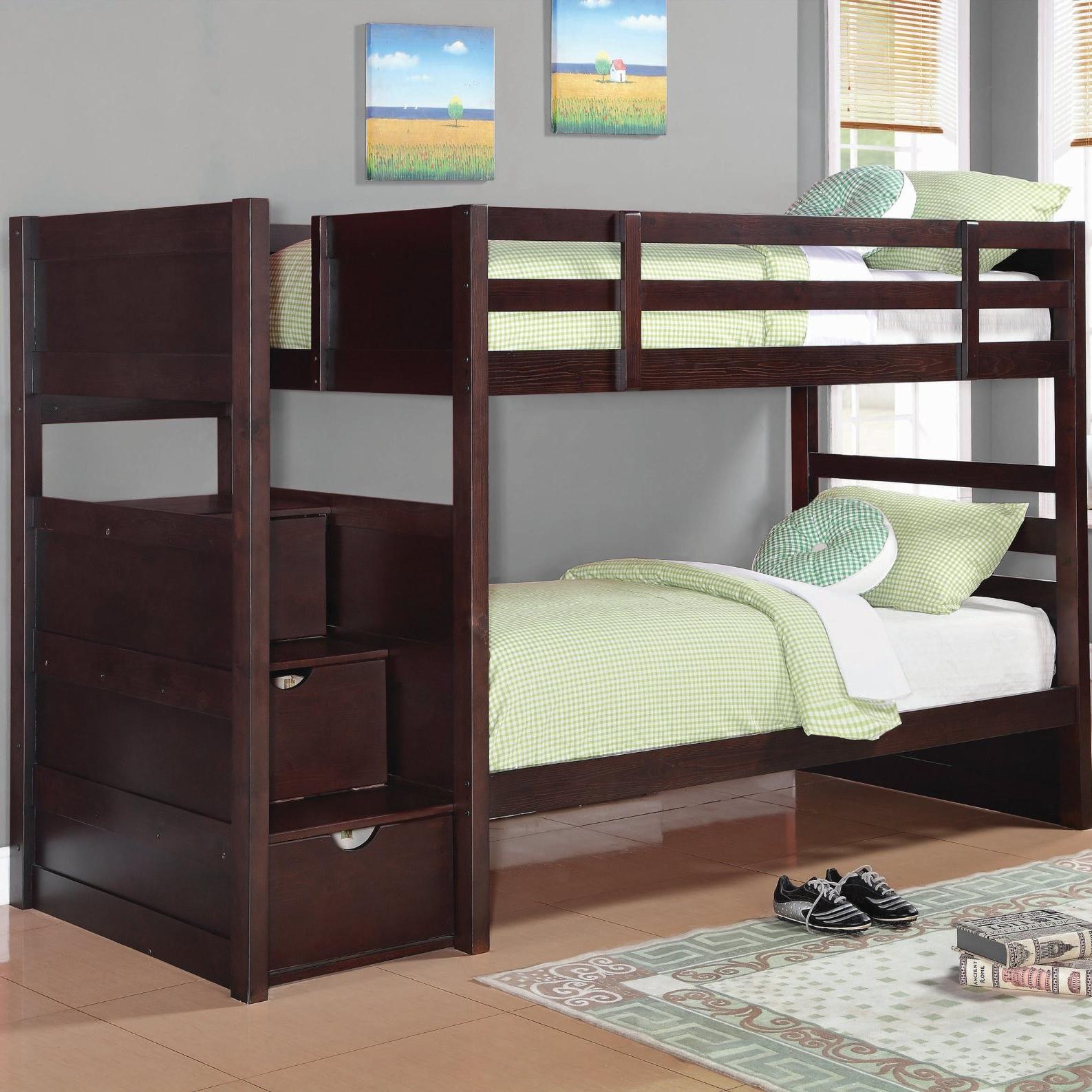 Coaster bunk beds twin over full deals